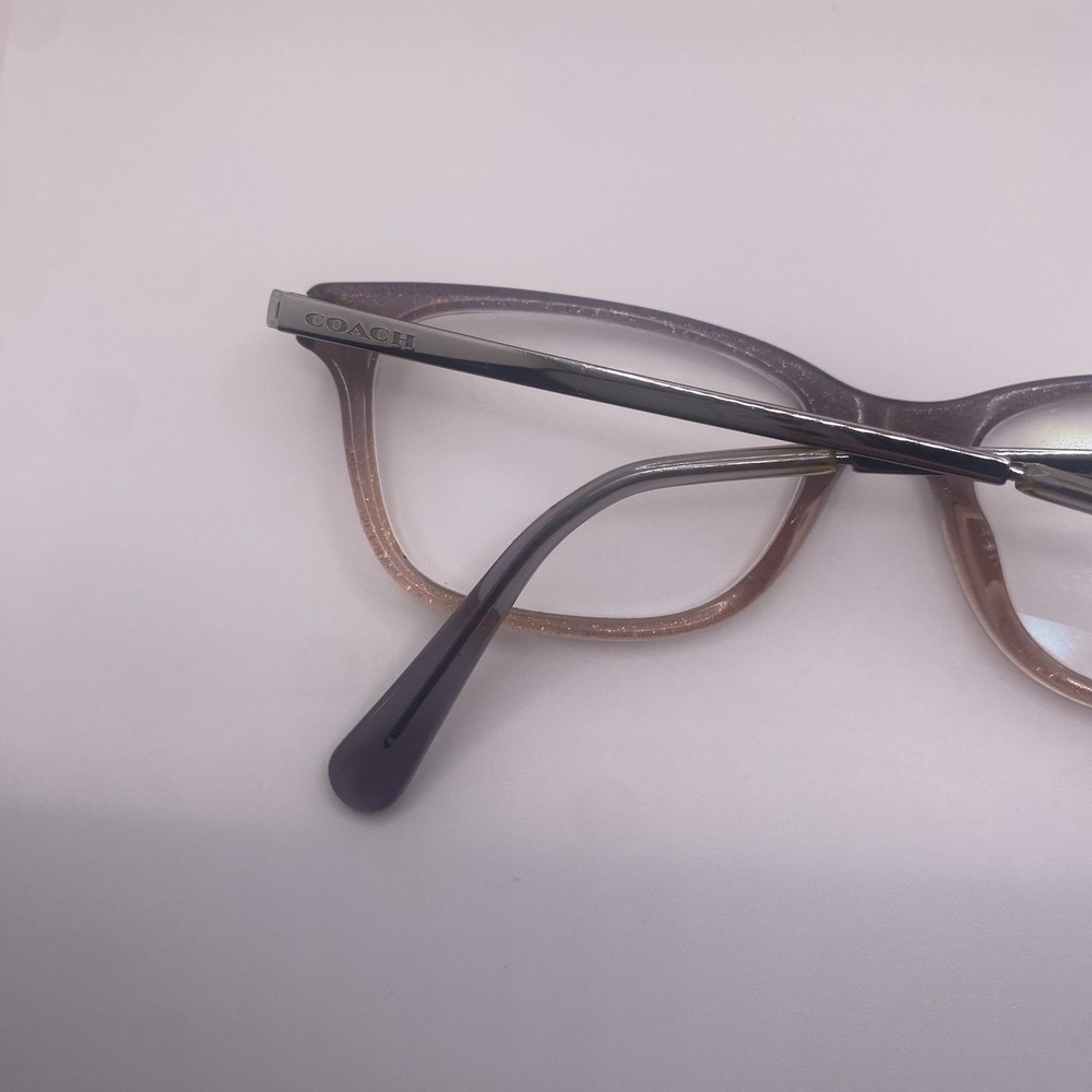 Coach Eyeglasses FRAME ONLY HC6142 Cat Eye 51-17-140 Violet Glitter Gradient 798 - Picture 3 of 15